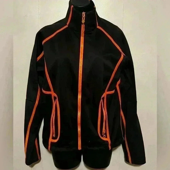 Ragnar by NordicTrack Size Small Womens Jacket Running Athletic Black Orange - Picture 1 of 7